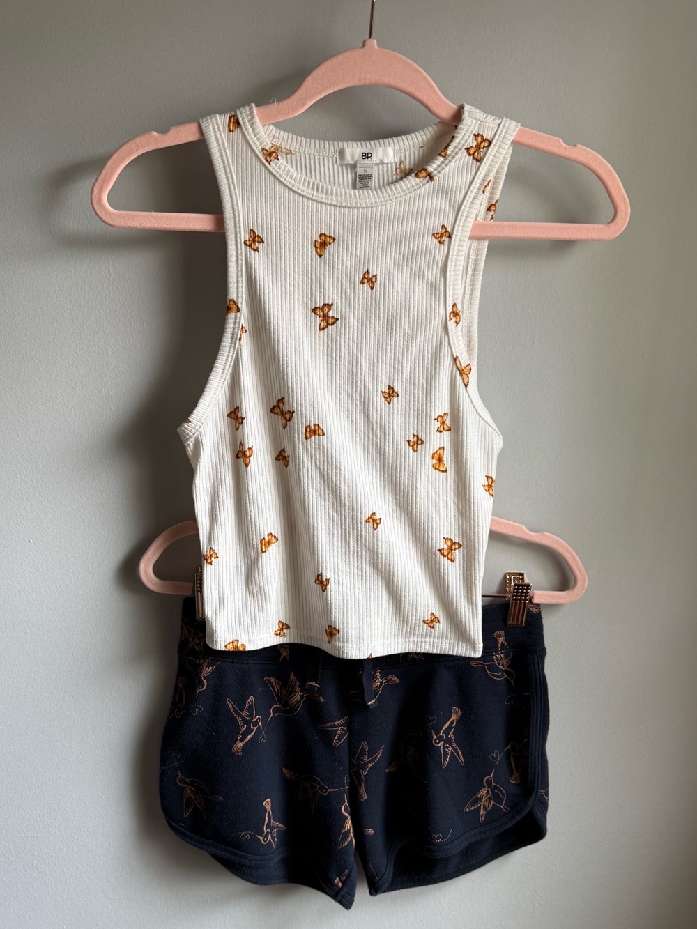 Nature Girl Summer PJs bp Butterfly Tank Top w/Joe Fresh Hummingbird Shorts